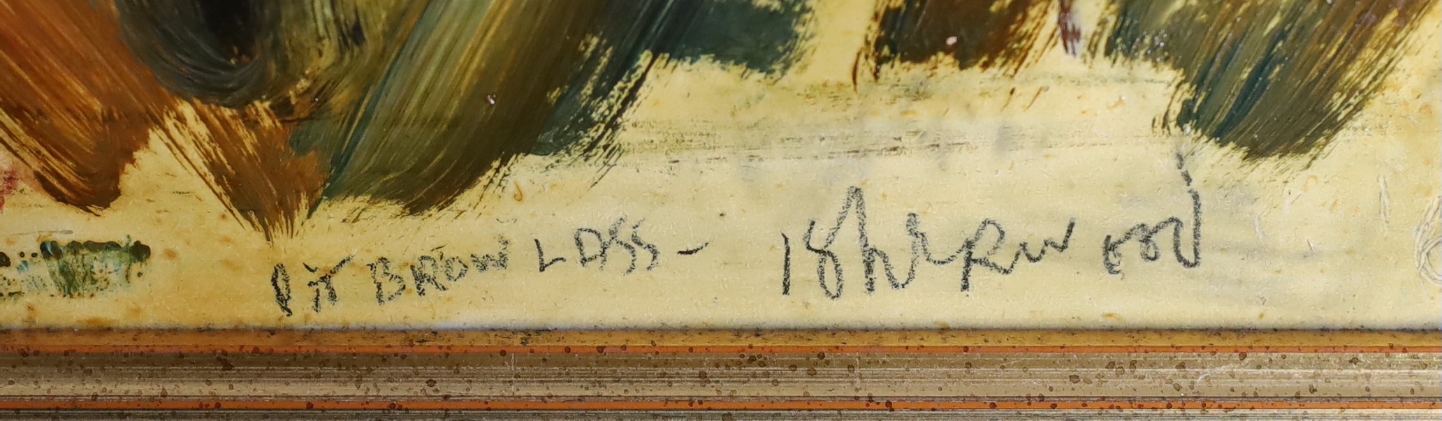 James Lawrence Isherwood (British, 1917- 1989), 'Pit Brow Lass', oil on board, 39 x 29.5cm